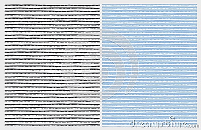 Hand Drawn Abstract Trail Vector Patterns. White, Gray and Blue Design. Vector Illustration