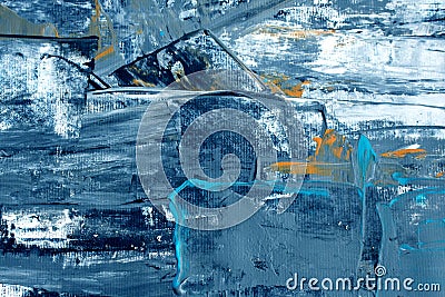 Hand drawn acrylic painting. Abstract art background. Acrylic painting on canvas. Color texture. Fragment of artwork. Brushstrokes Stock Photo