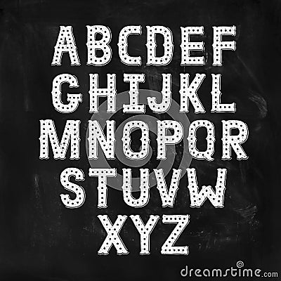 Hand Drawn Alphabet Vector Illustration