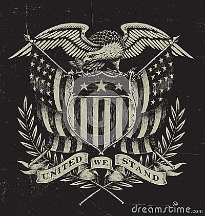 Hand Drawn American Eagle Vector Illustration