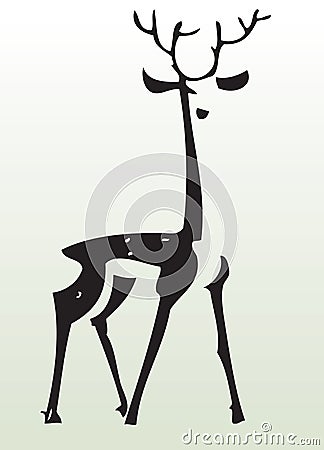 Hand drawn animal deer Vector Illustration