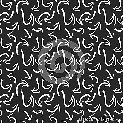 Hand drawn arrows seamless pattern on gray background. Creative abstract background. Vector illustration. eps 10 Cartoon Illustration