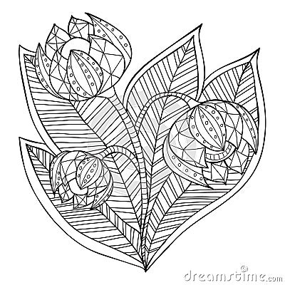 Hand drawn artistic ethnic ornamental patterned floral frame. Vector Illustration