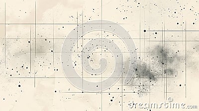 A hand-drawn background featuring fine, sketchy lines forming a subtle grid and dot pattern in Stock Photo