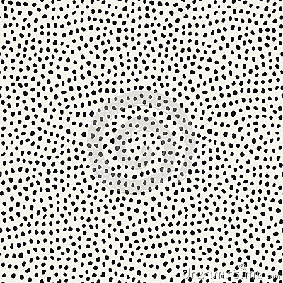 Hand drawn black dots on white background Vector Illustration