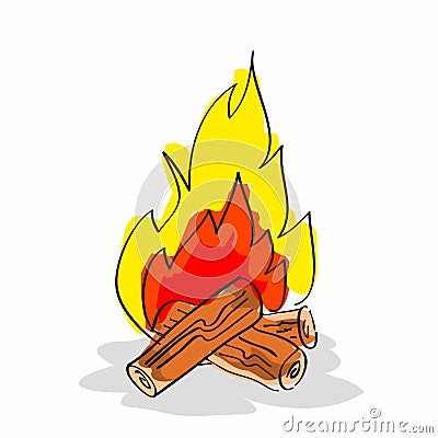 Hand Drawn Bonfire Stock Photo - Image: 33249680