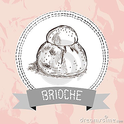 Hand drawn brioche Vector Illustration