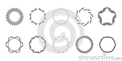 Hand Drawn Clip Art Floral Frames Wreaths Floral Vector Logo Elements Leaf Vector Vector Leaves Vector Illustration