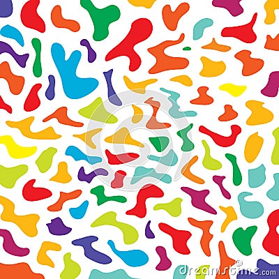 Hand-drawn colorful camouflage pattern Vector Illustration