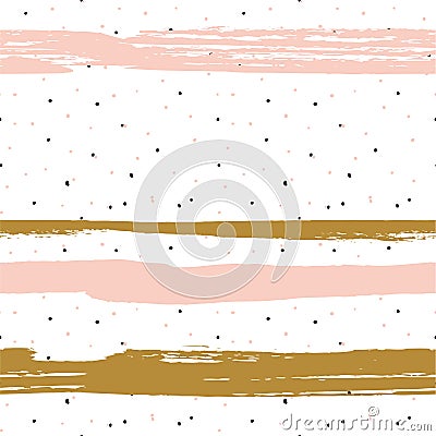 Hand drawn creative background. Simple minimalistic seamless pattern. Vector Illustration