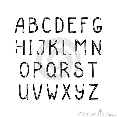 Cute latin alphabet Vector Illustration