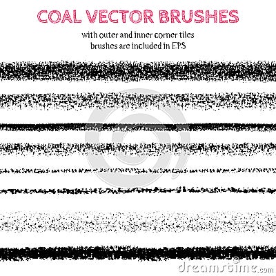 Hand drawn decorative vector brushes. Vector Illustration