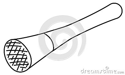 Hand-drawn doodle cartoon style muddler bar accessory tool vector image. For restaurant menu, bartender website design Vector Illustration