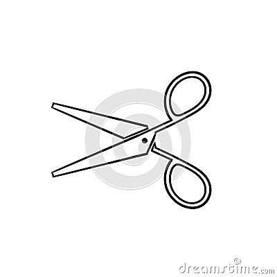 Hand drawn doodle scissors icon illustration vector isolated background Vector Illustration