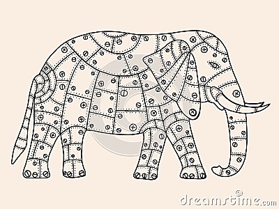 Hand Drawn elephant Vector Illustration