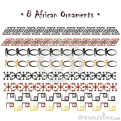 Hand-drawn ethno African ornaments. Vector Illustration