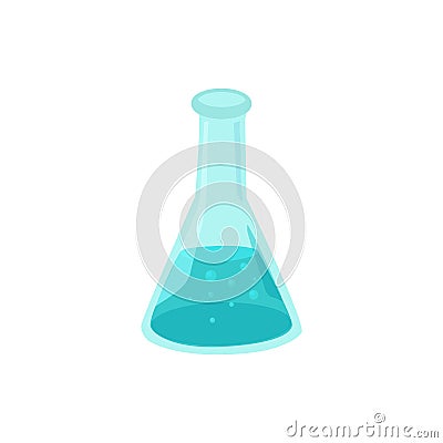 Glass beaker isolated Vector Illustration