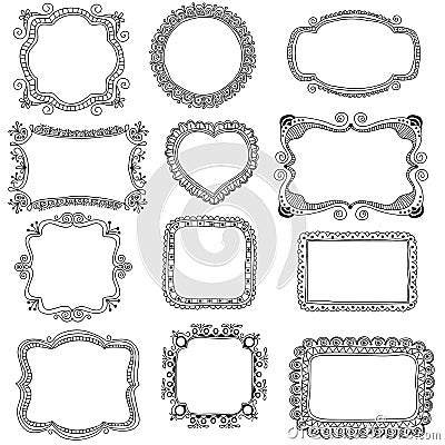 hand-drawn frames Vector Illustration