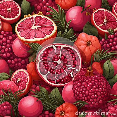 Hand-Drawn Fruit Pattern for Nourishing and Wellness-related Design Projects Stock Photo