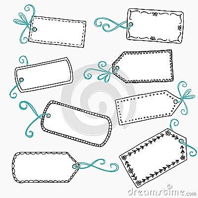 Hand drawn gift labels Vector Illustration