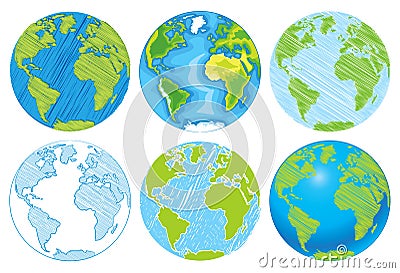 Hand drawn Globe Vector Illustration