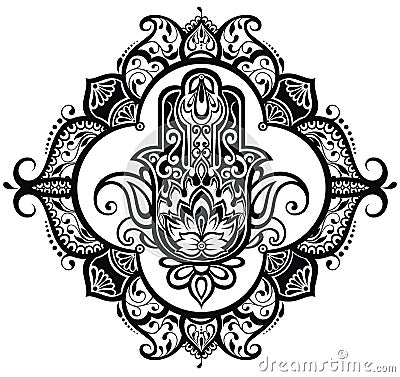 Hand drawn hamsa Vector Illustration