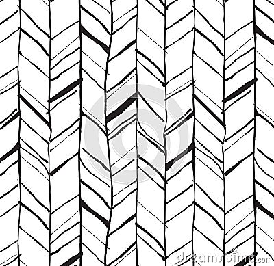 Hand drawn herringbone pattern Vector Illustration