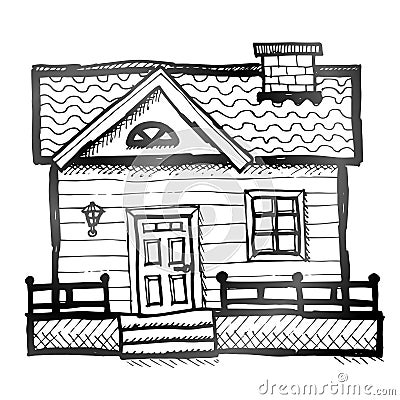 Hand drawn house Vector Illustration