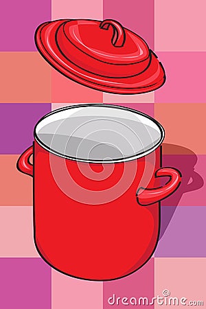 Pot and lid Vector Illustration