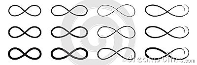 Hand drawn infinity symbol, infinity sign doodle icon Cartoon Illustration