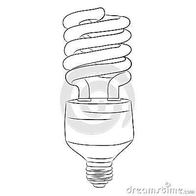 Hand-drawn lightbulb Vector Illustration