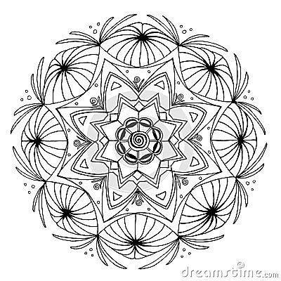 Hand-Drawn Mandala Stock Photo