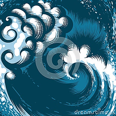 Ocean wave Cartoon Illustration