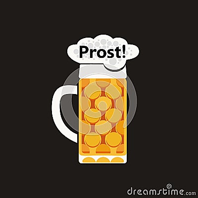 Hand drawn Oktoberfest design element Cartoon Illustration