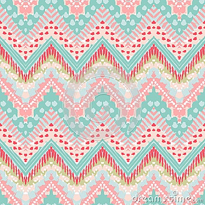 Hand drawn painted seamless pattern. Vector Vector Illustration