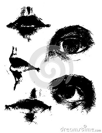 Hand drawn pencil sketches Vector Illustration