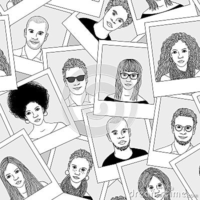 Hand drawn photographs Vector Illustration