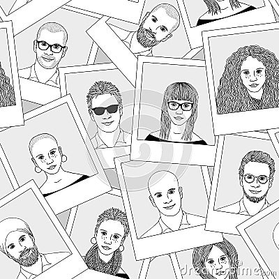 Hand drawn photographs Vector Illustration