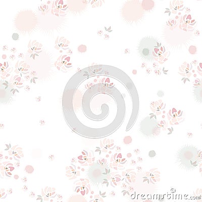 Hand drawn pink roses flowers on white background like watercolor painting. Vector Illustration