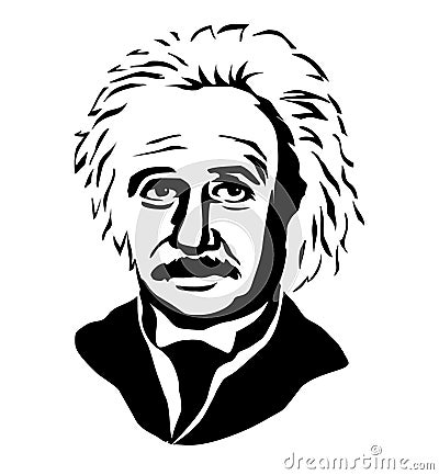 Albert Einstein.Vector portrait of Albert Einstein Vector Illustration