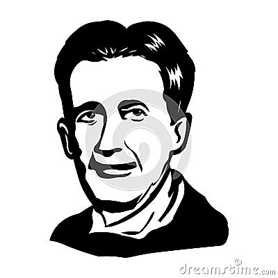 George Orwell.Vector portrait of George Orwell Vector Illustration