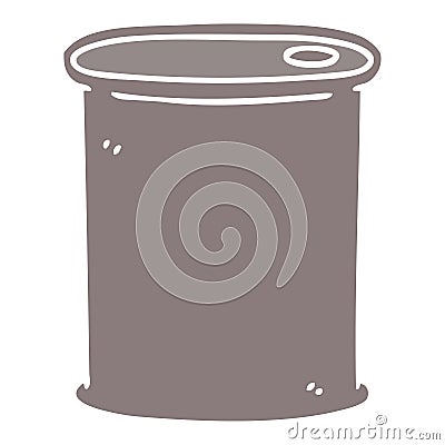 hand drawn quirky cartoon barrel Vector Illustration