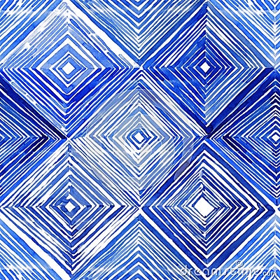 Hand drawn rhombus seamless pattern Stock Photo