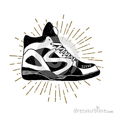 Hand drawn 90s themed icon. Vector Illustration