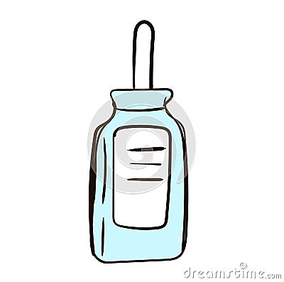 Hand-Drawn scin care product. Doodle vector illustration Vector Illustration