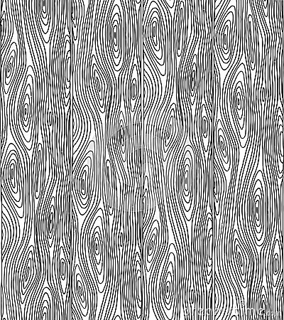 Hand drawn seamless wood pattern Vector Illustration
