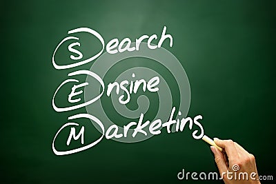 Hand drawn Search Engine Marketing (SEM) concept Stock Photo