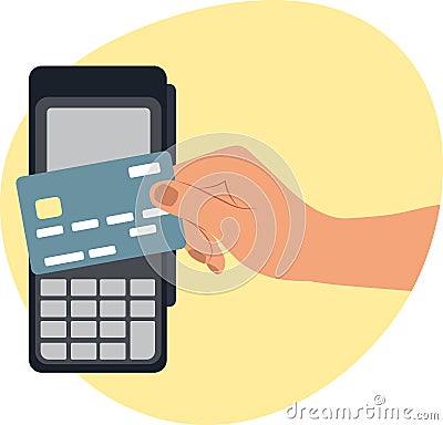 Hand drawn sketch vector illustration contactless payment online wallet credit card apple pay visa electron by electronic money an Vector Illustration