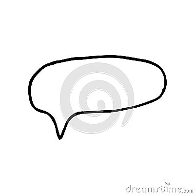 Hand Drawn Sketchy Cloud Shaped Bubble Doodle. Paper speech bubbles. White blank thought balloons, shouting box. Vector Vector Illustration