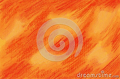 Orange Yellow Dream - Soft Pastel Painting Vector Illustration